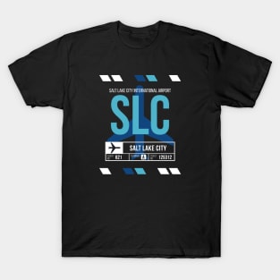 Salt Lake City (SLC) Airport Code Baggage Tag T-Shirt